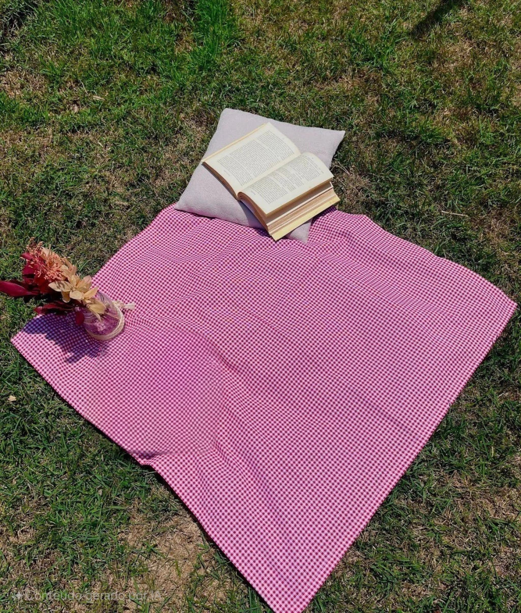 Toalha de Mesa 130x100 - Xadrez Vermelha/ Verde