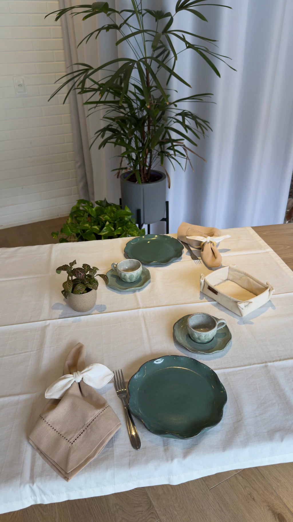 Toalha de Café 90x90 - Cor Off