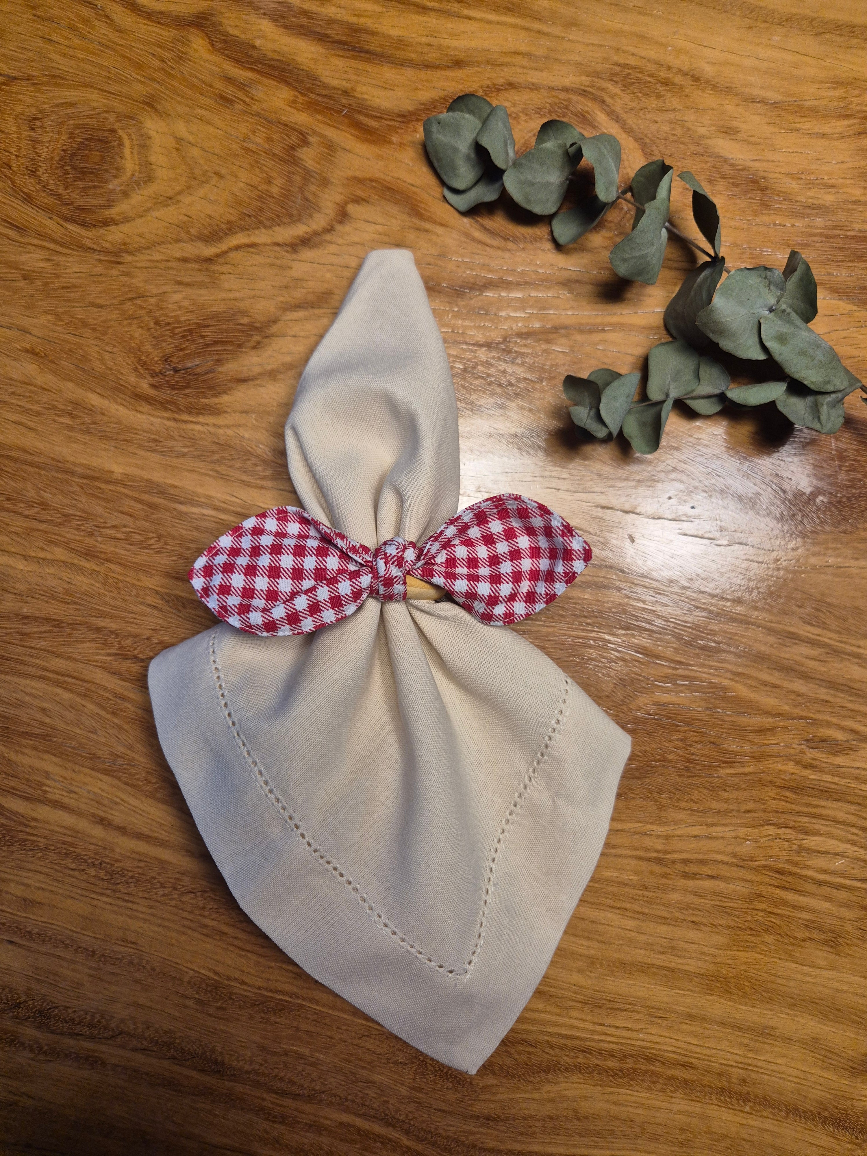 Anel de Guardanapo em Tecido Vermelho