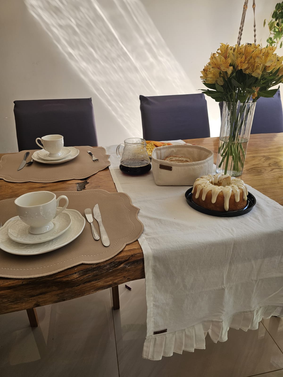 Trilho Plissado em Linho 1,40 x 40 - Cor Off