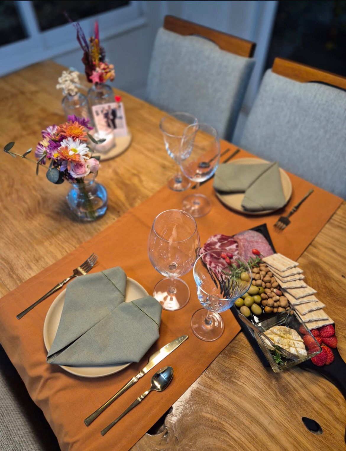 Trilho Plissado em Linho 1,40x40 - Cor Terracota