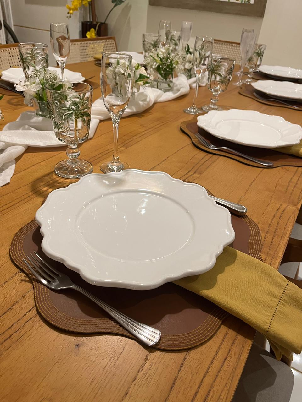 Jogo Americano Couro Impermeável Dupla Face