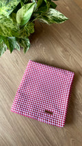 Toalha de Café 90x90 - Cor Xadrez Vermelho
