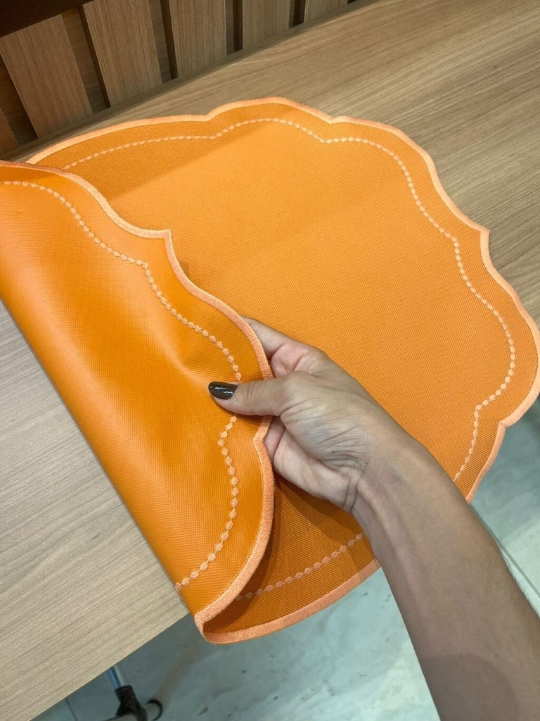 Jogo Americano Linho 1 Face - Laranja